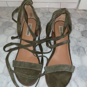 Steve Madden Green Strappy Sandals